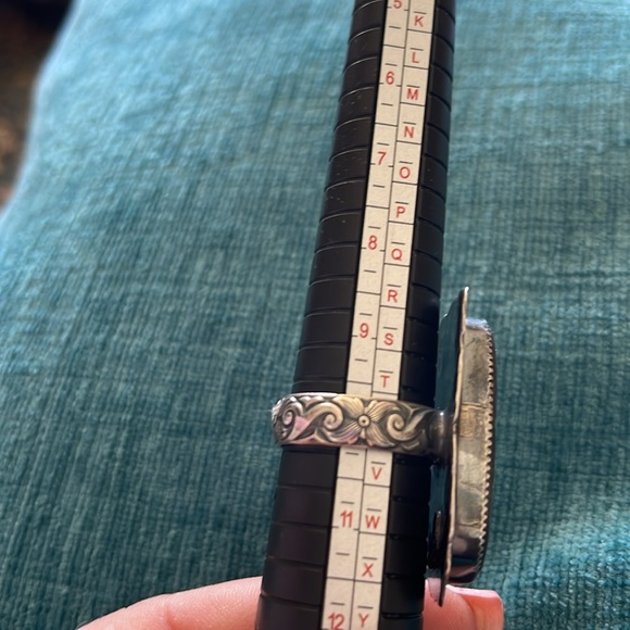 Sterling silver and Turquoise  size 10 , item # 0006 - Picture 4 of 4